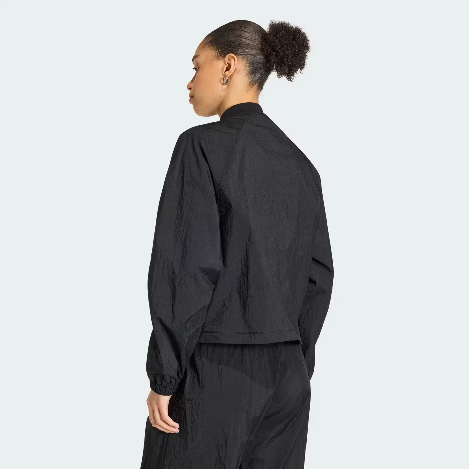 Женская олимпийка свободного кроя Essentials Track Top Adidas Originals, черный — фото 2