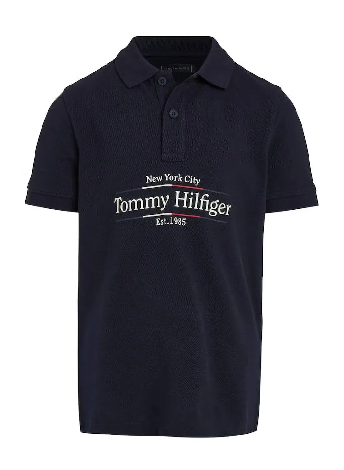 Поло хлопковое Icon regular Tommy Hilfiger, голубой — фото 2