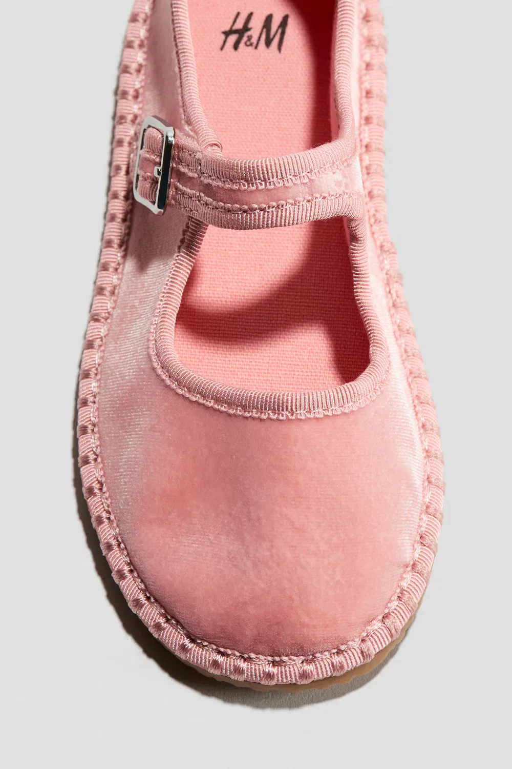 Туфли Мэри Джейн из велюра H&M, Rosa — фото 4