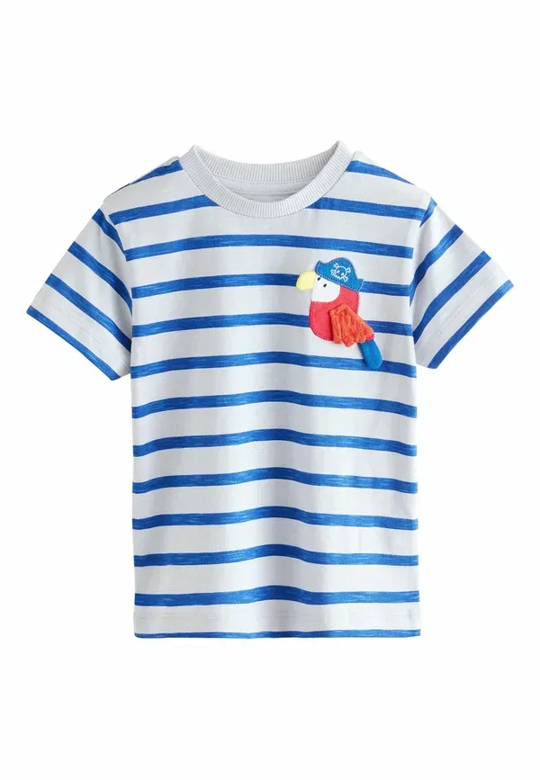 Футболка хлопковая Regular Fit с аппликацией 3 Pack Next Pirates, синий — фото 4