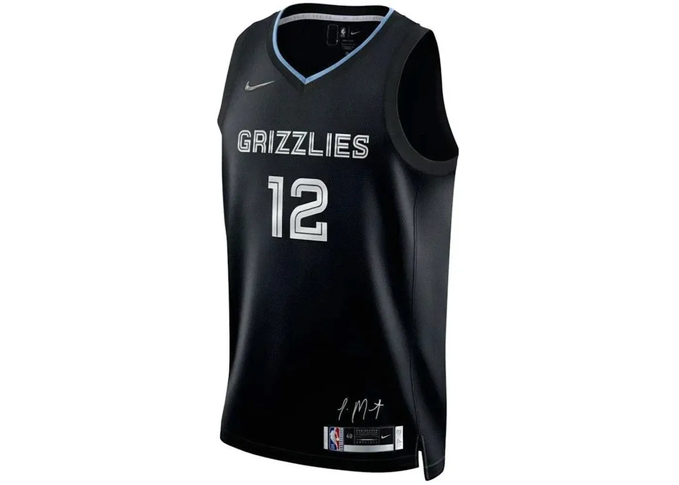 Мужская джерси с длинным рукавом Nike NBA Memphis Grizzlies Ja Morant Select Edition Dri-Fit, Black