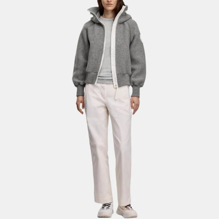 Женская куртка-бомбер с флисовой текстурой Canada Goose, Beige Gray — фото 4