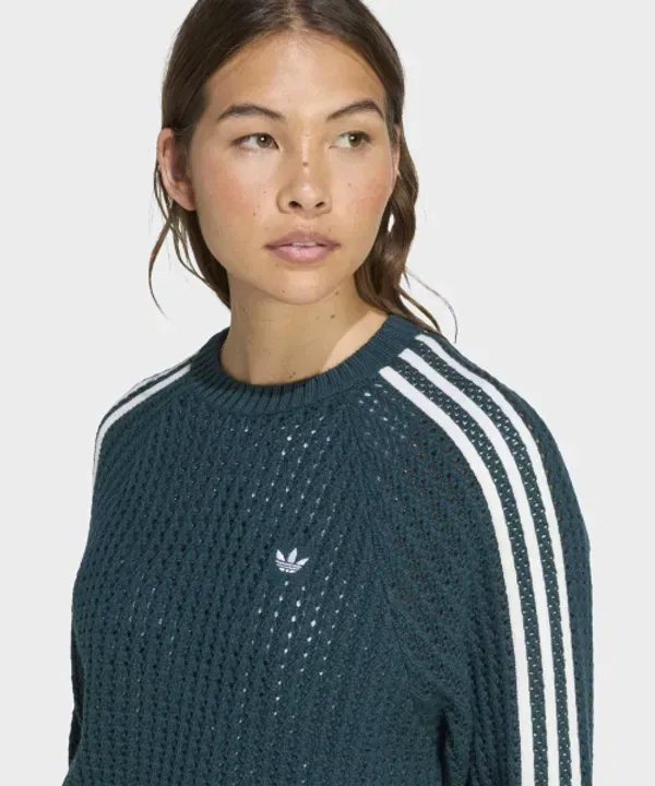 Трикотажная худи модель Crew, Adidas, цвета айвори — фото 3