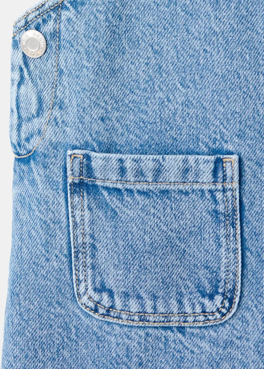 Юбка "RUFFI" из синего денима MANGO KIDS — фото 4
