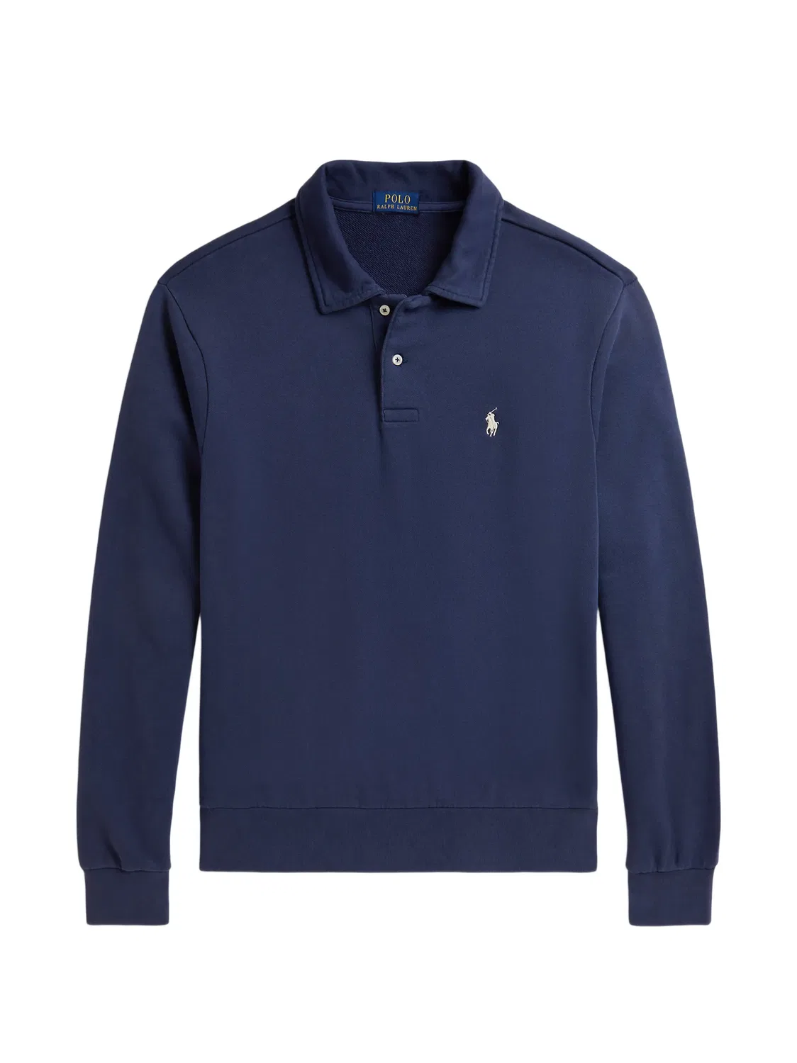 Свитшот с воротником-поло из хлопка Polo Ralph Lauren, синий