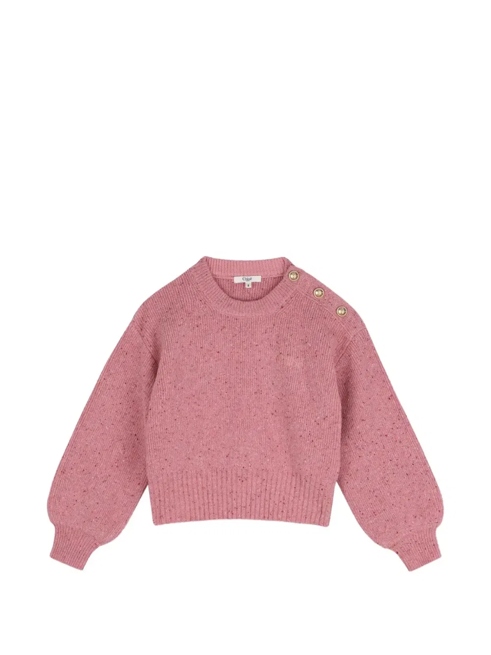 Свитер с вышитым логотипом Chloe Kids, розовый