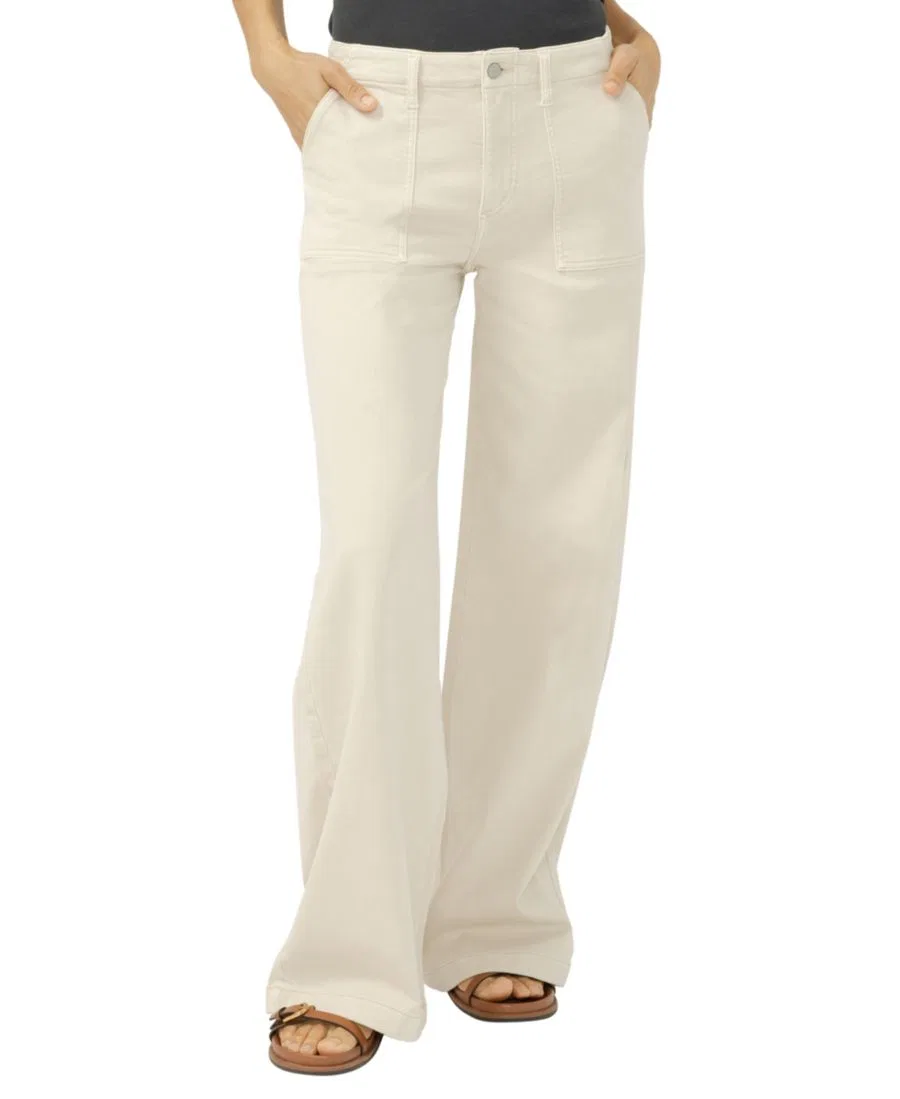 Джинсы женские с широкой штаниной Knit Flex Silver Jeans Co., Cream