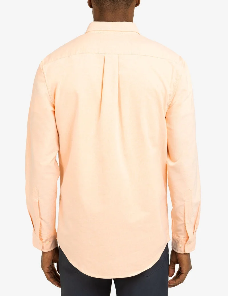 Мужская рубашка U.S. Polo Assn. Long Sleeve Stretch Oxford, светло-оранжевый — фото 2