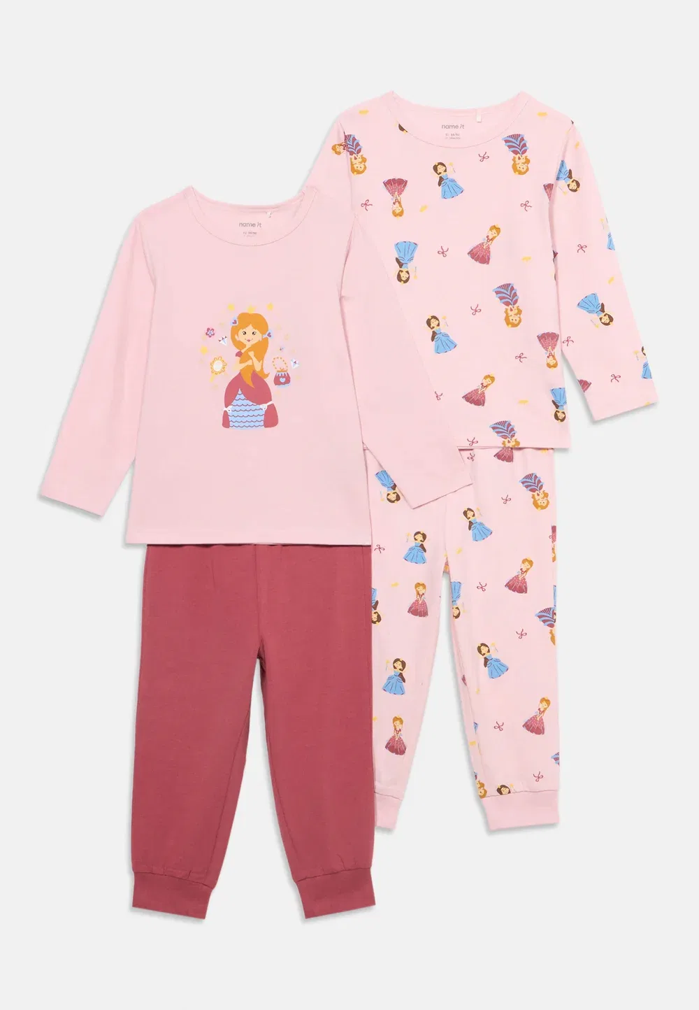 Пижамный комплект Nmfnightset, 2 шт., унисекс Name It, Parfait Pink