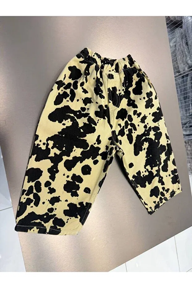 Детские джинсы для девочек с принтом La'Ciel paris camouflage balloon jeans Laciel Prs, Beige — фото 3