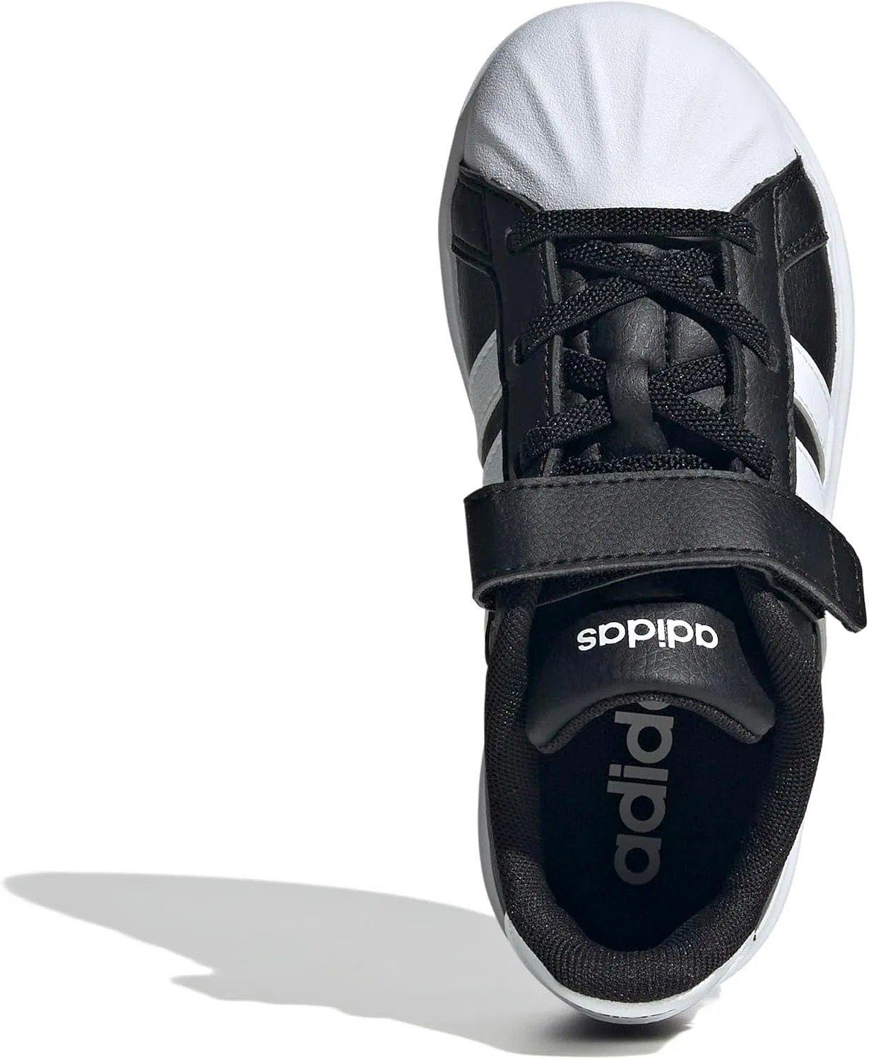 Детские кроссовки для мальчиков с принтом Streettalk adidas, Black/White/White — фото 2