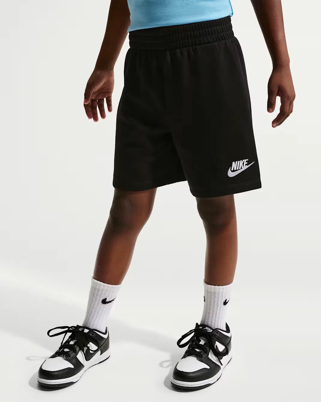 Детский комплект из двух предметов: вязаные шорты и шорты Nike, Football Blue/Black — фото 4