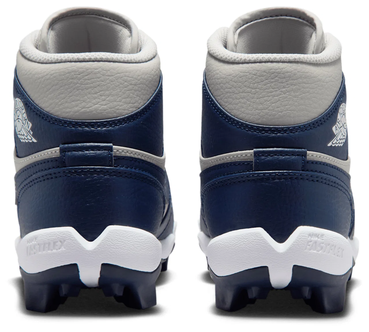 Кроссовки для мальчиков AJ 1 Mid Cleats Jordan, цвет Wolf Grey/College Navy — фото 3