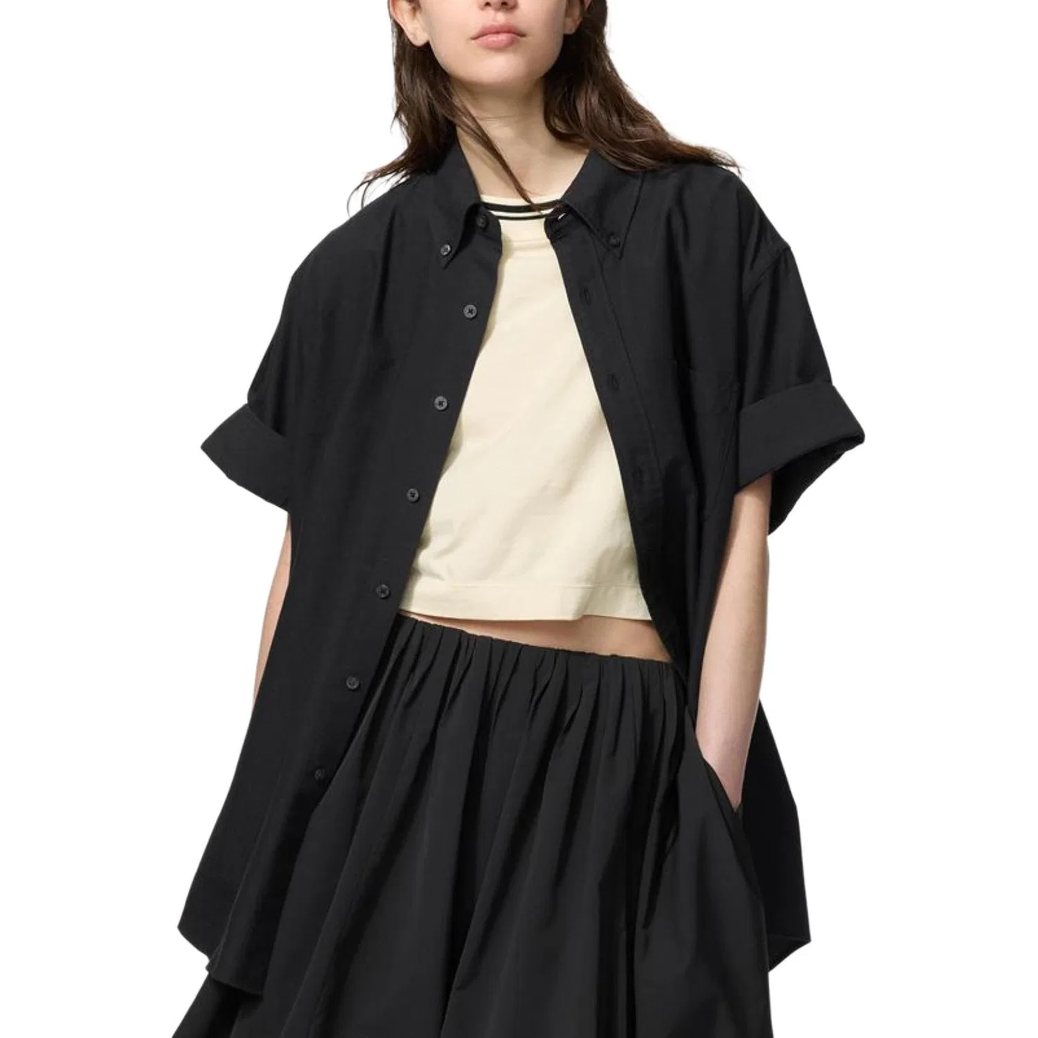 Рубашка Francesco Risso, Black, UNIQLO — фото 3