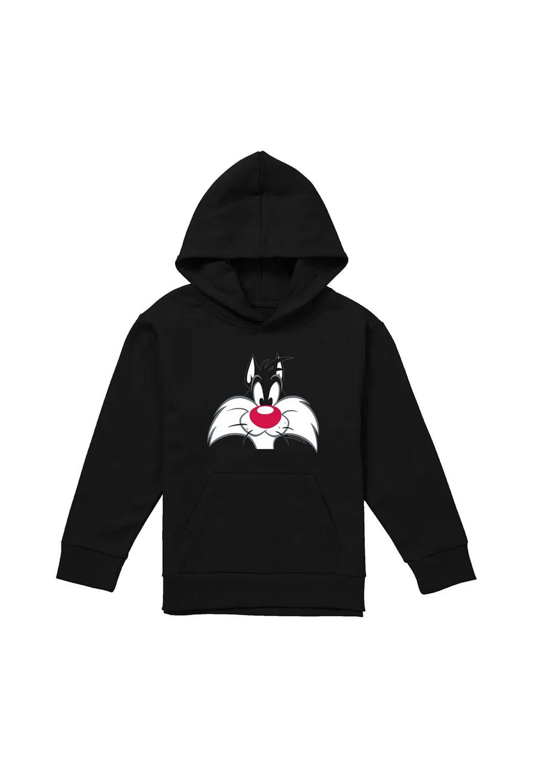 Худи унисекс с изображением лица Сильвестра Looney Tunes, Black