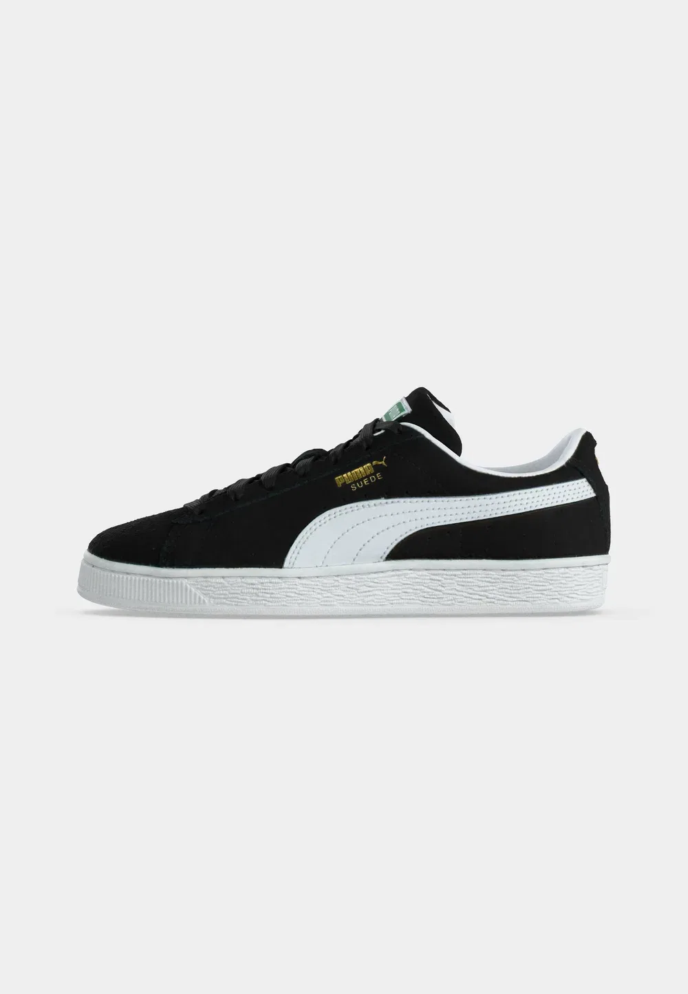 Классические замшевые кроссовки для младших школьников Puma, Black/White — фото 2
