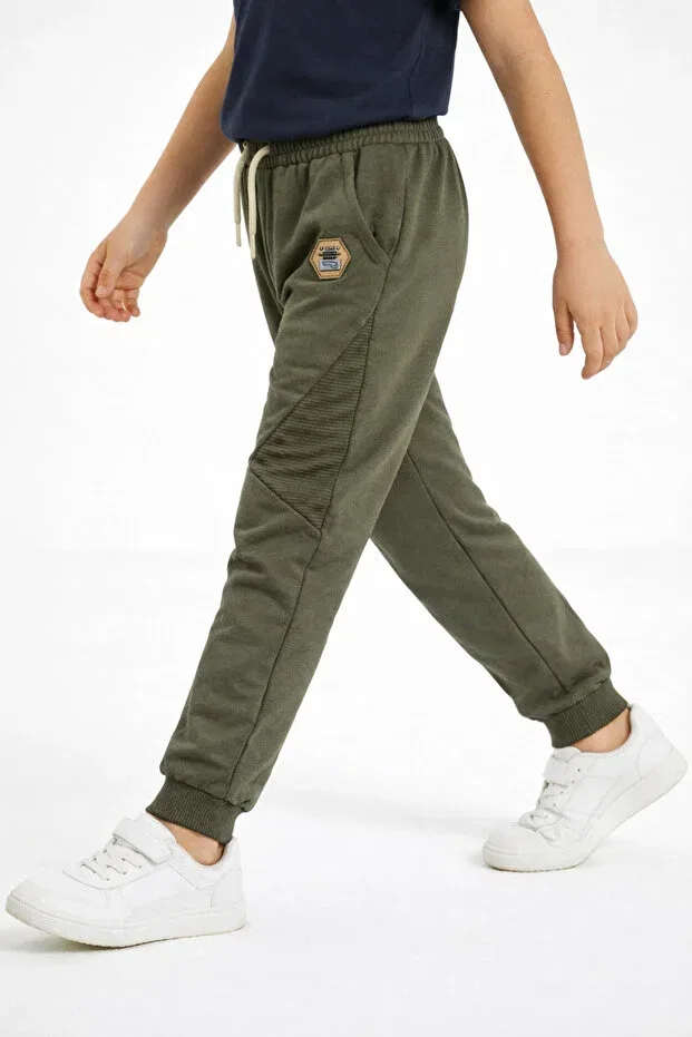 Детские спортивные штаны для мальчиков с наколенниками Mışıl Kids, Khaki — фото 3