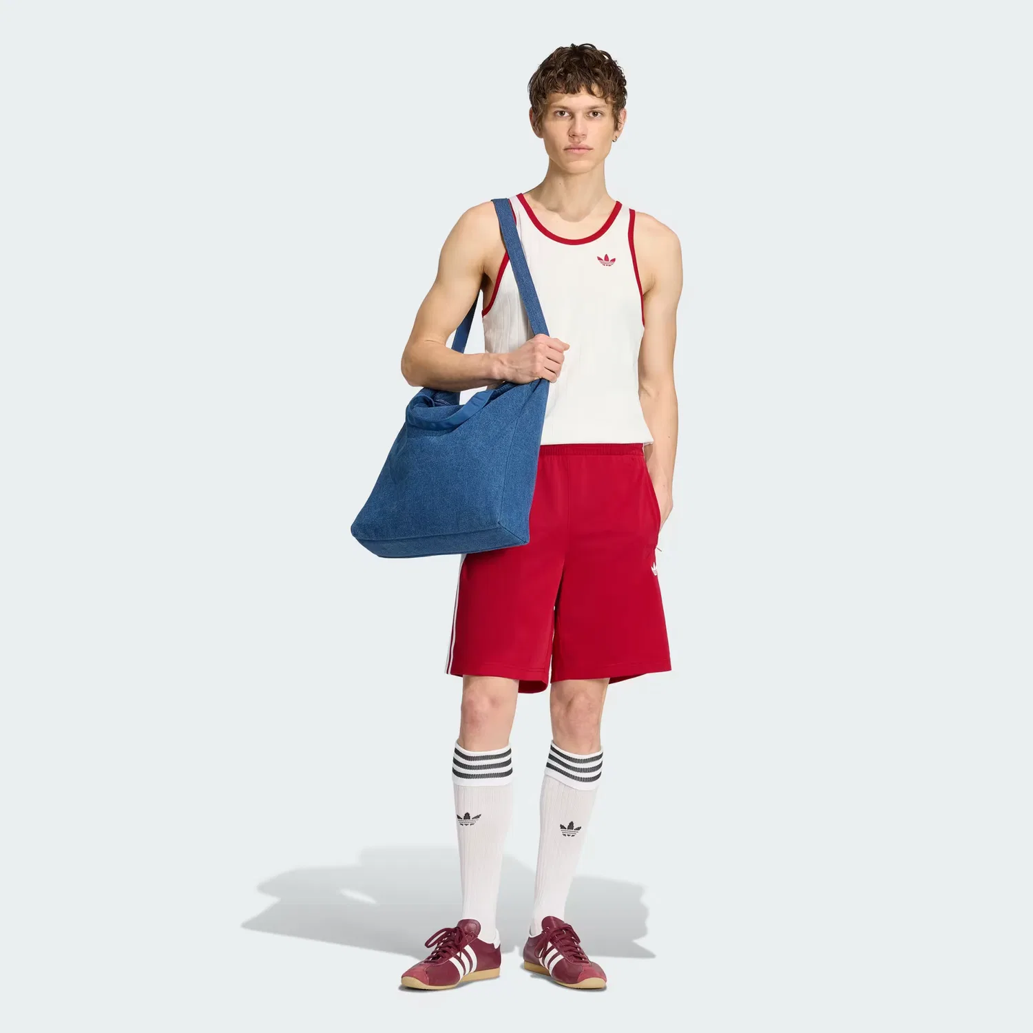 Мужские шорты на кулиске Firebird Adidas Originals, Team Victory Red/White — фото 4