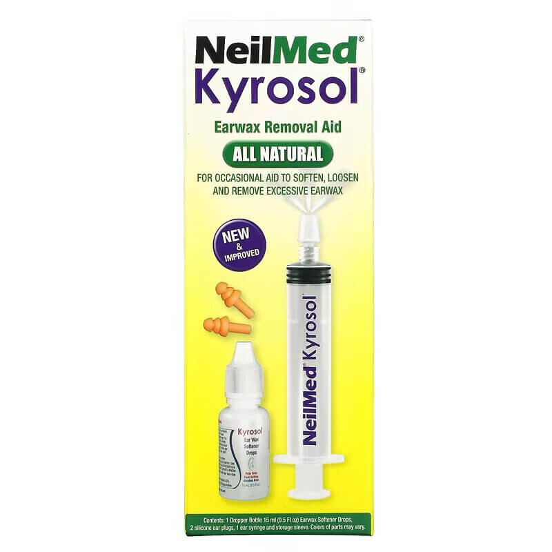 

Средство для удаления ушной серы Squip NeilMed Kyrosol, набор из 5 предметов