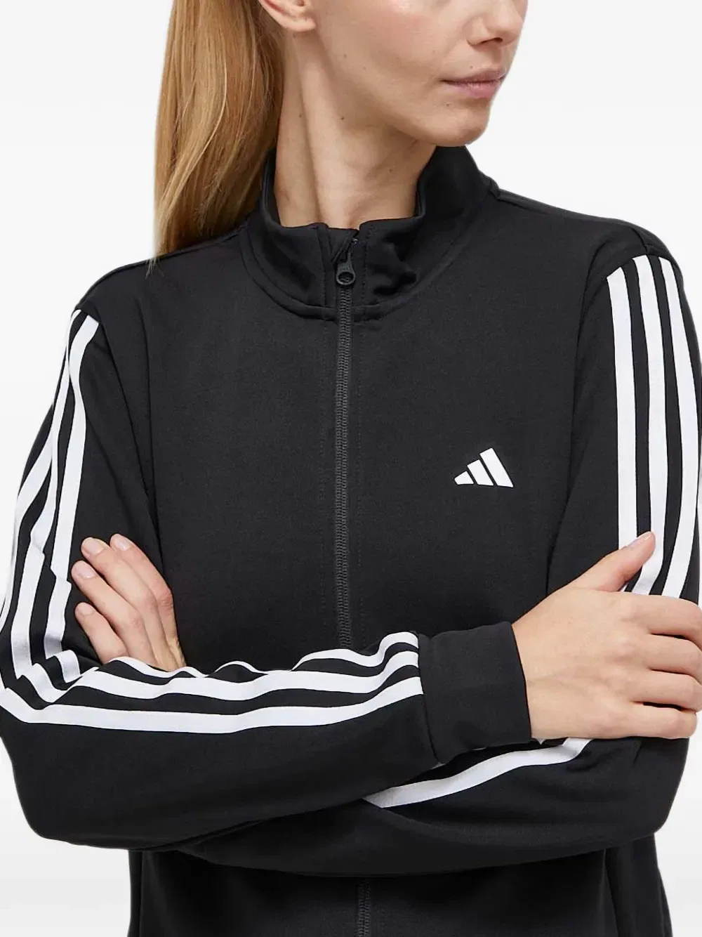 Свитшот с полосками на рукавах Adidas, черный — фото 4