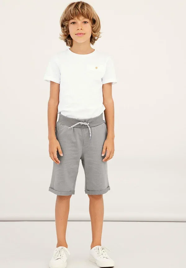 Брюки хлопковые Nkmvermo long Name It grey melange, серый