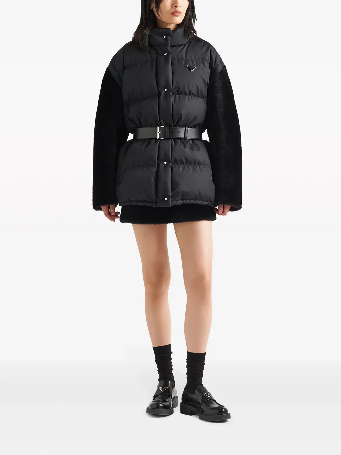 Даун-куртка Re-Nylon Prada, черный — фото 2