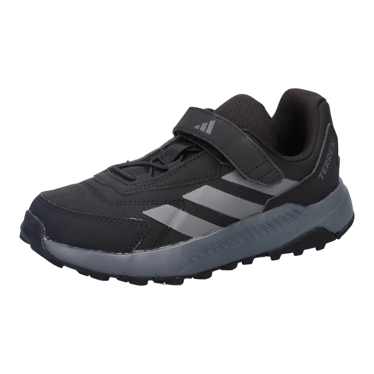 Детские походные ботинки с липучкой Anylander TRAXION Adidas, Schwarz Grau Schwarz