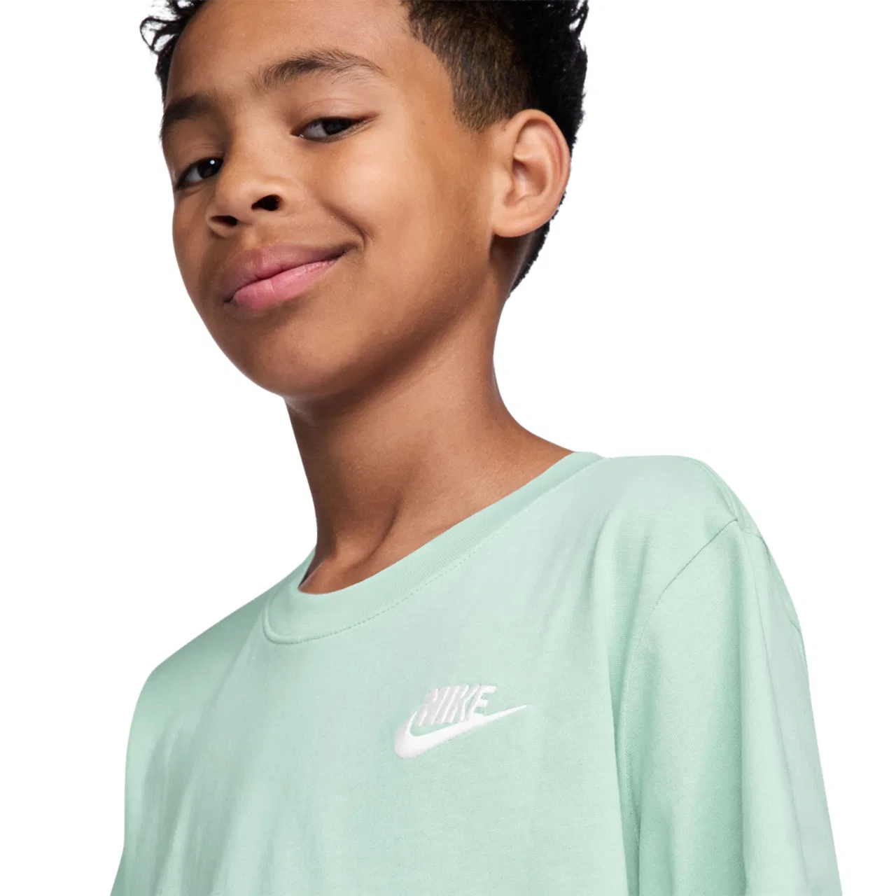 Футболка для мальчиков NSW EMB Futura Nike, цвет White/Barely Green — фото 3