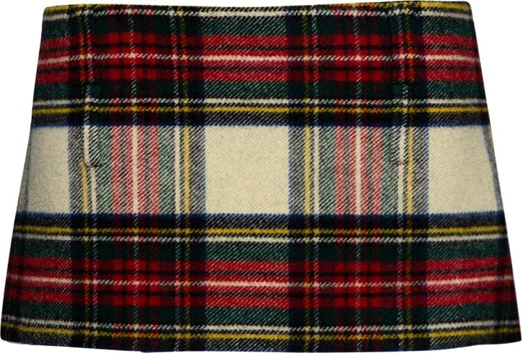 

Юбка Miu Miu Plaid Miniskirt 'Ivory', разноцветный
