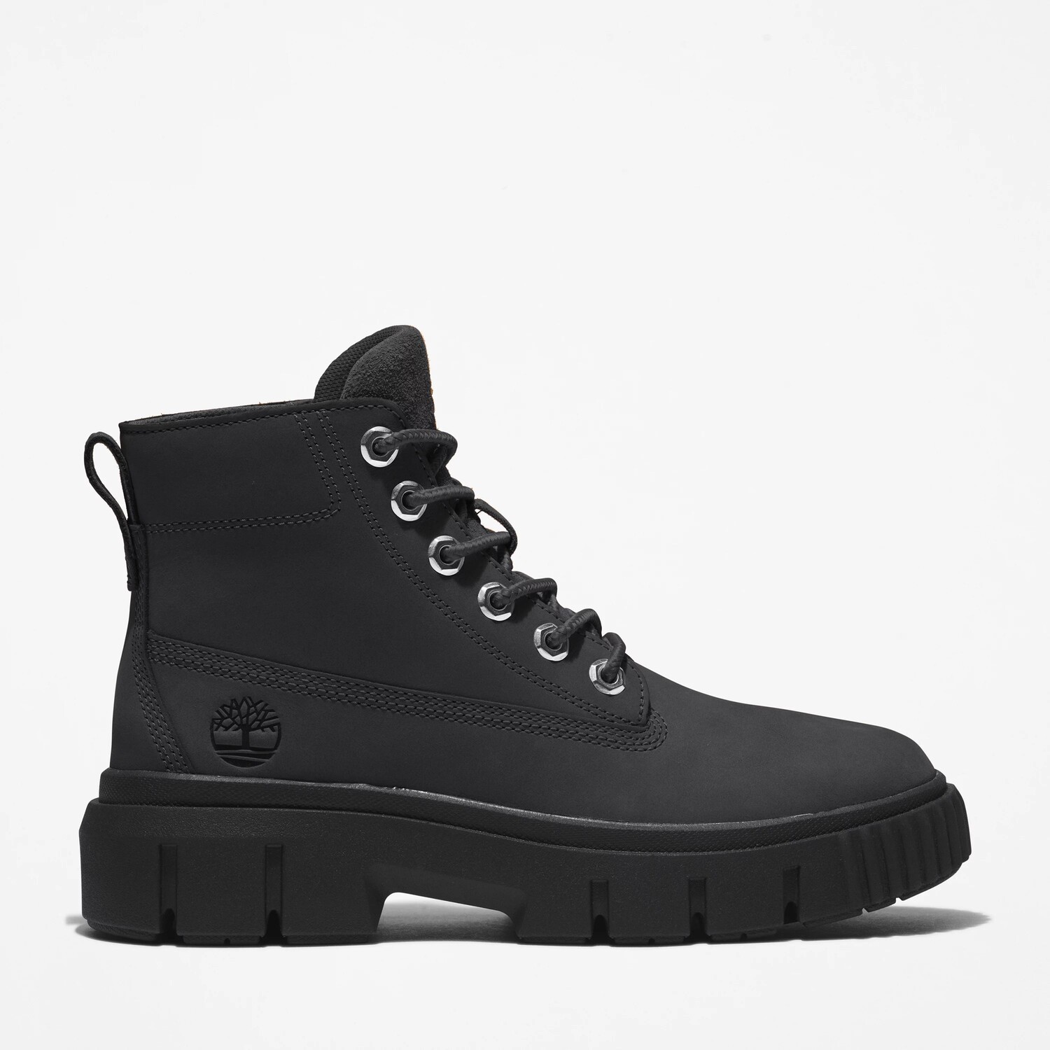 

Женские ботинки Greyfield со шнуровкой средней длины Timberland, цвет Black Nubuck