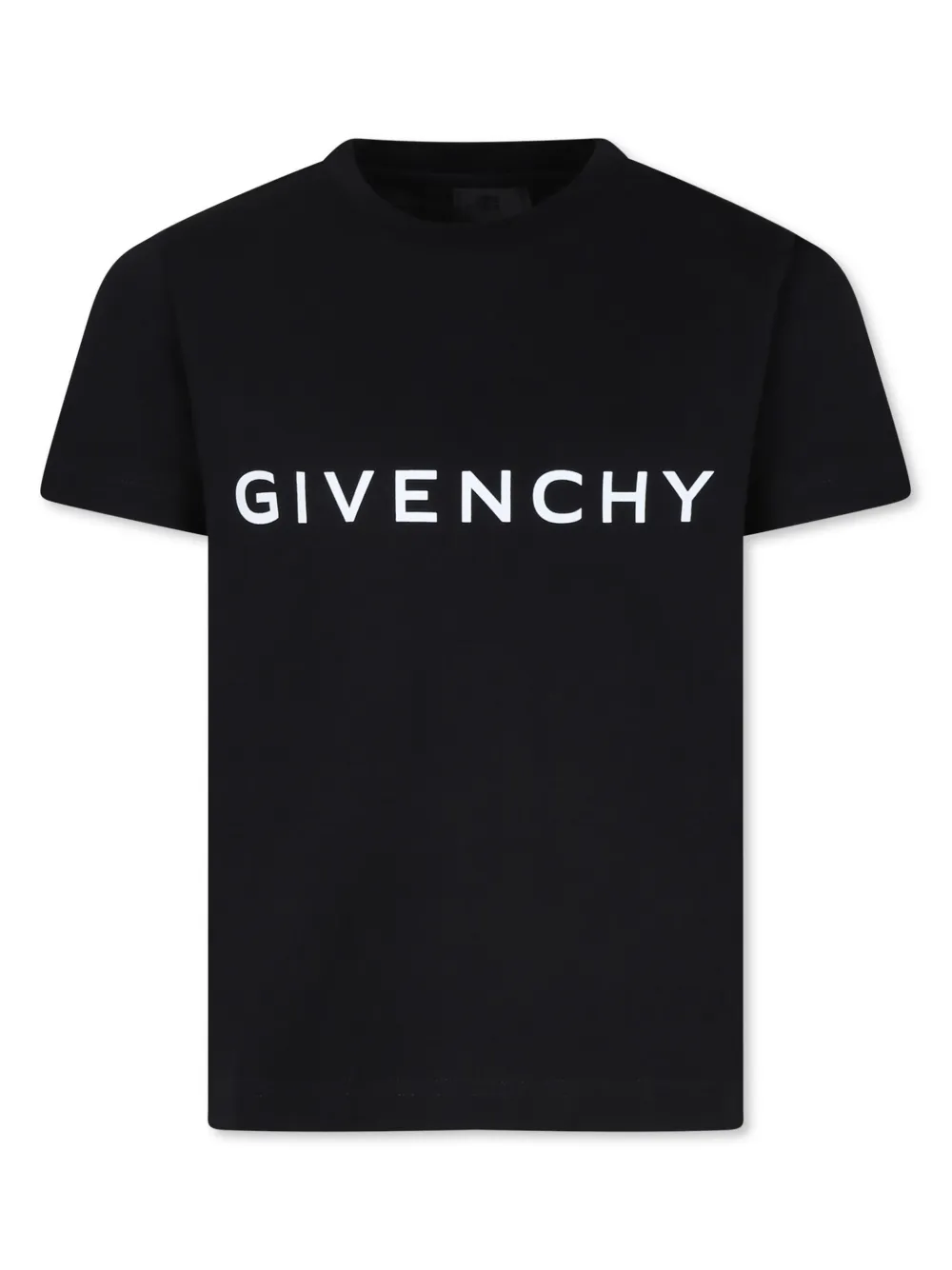 

Футболка из органического хлопка с логотипом Givenchy Kids, черный