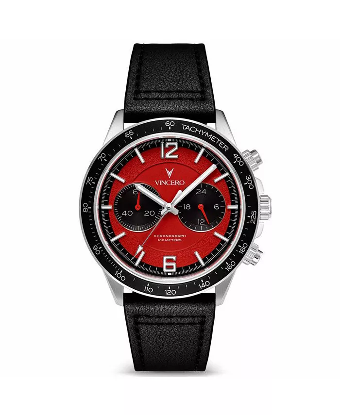

Мужские часы Apex 42mm Chronograph – циферблат инфракрасного красного цвета Vincero, красный