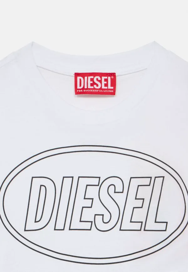 Футболка унисекс с принтом в виде круга Diesel, Bianco — фото 3