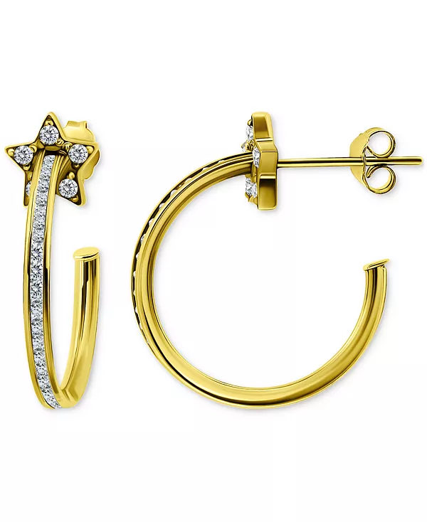 

Маленькие серьги-кольца с кубическим цирконием в форме звезды, 0,75 дюйма, эксклюзивно в Macy's Giani Bernini, gold