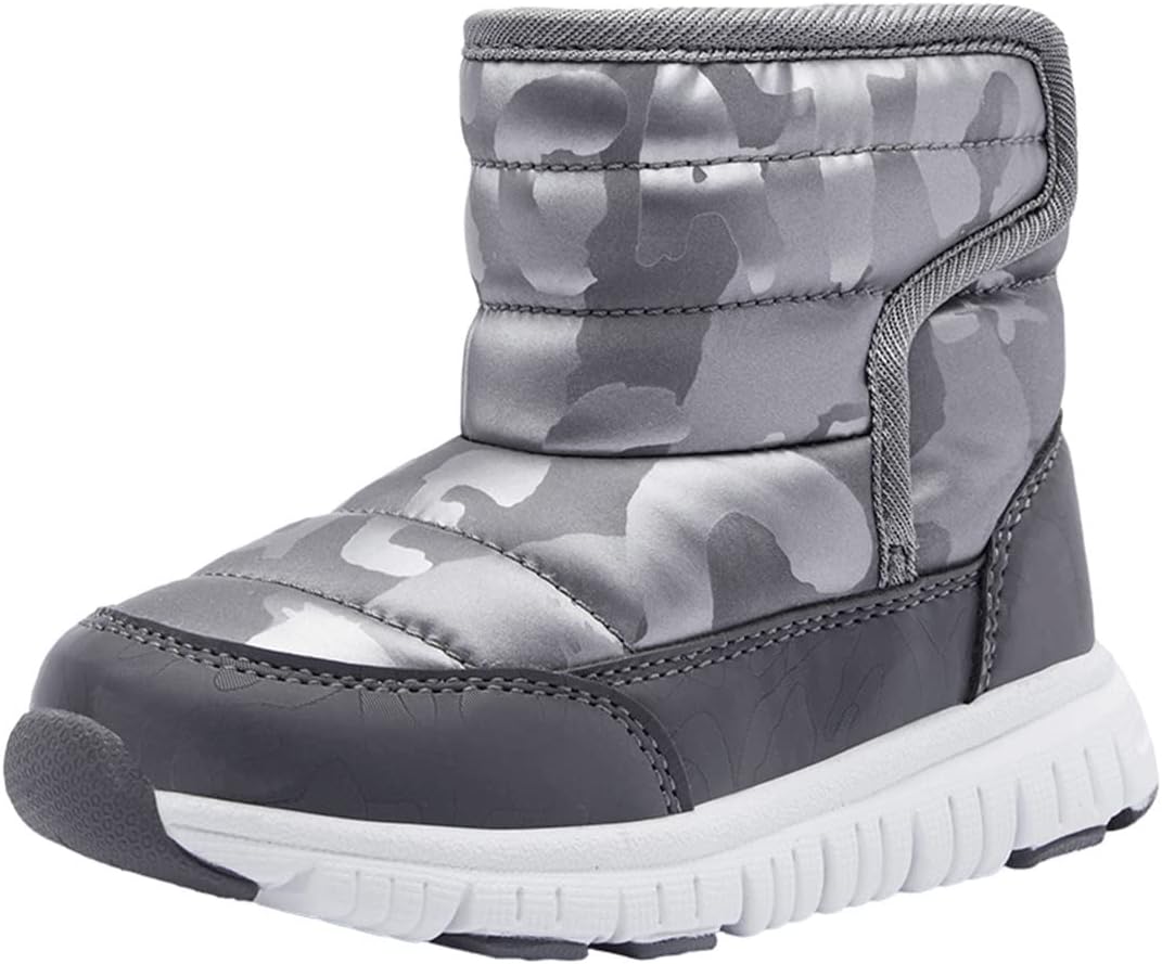 

Зимние сапожки для девочек с меховой подкладкой, теплые толстые ботильоны на зиму для холодной погоды, уличные, для катания на лыжах, спортивные ботинки Generic, Grey