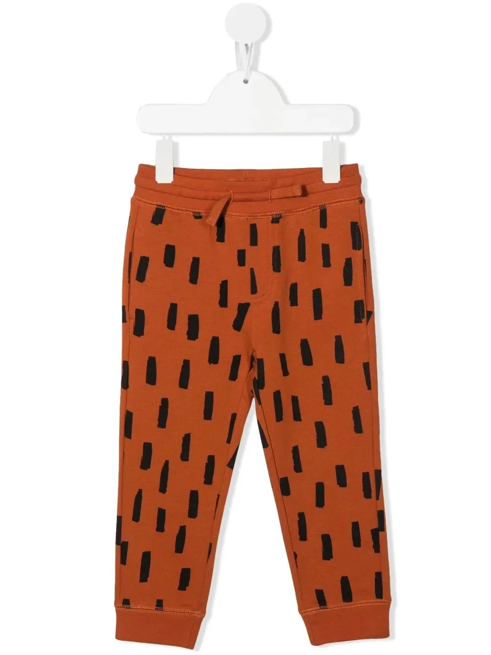 Спортивные брюки с точечным принтом и завязками Stella Mccartney Kids, коричневый