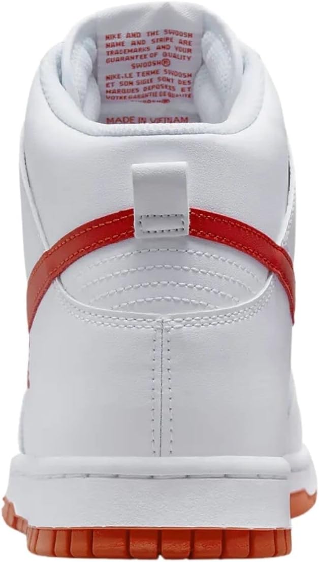 Кроссовки Nike Dunk High Black White (2021) Код модели: DD1399-105, White Picante Red White — фото 3