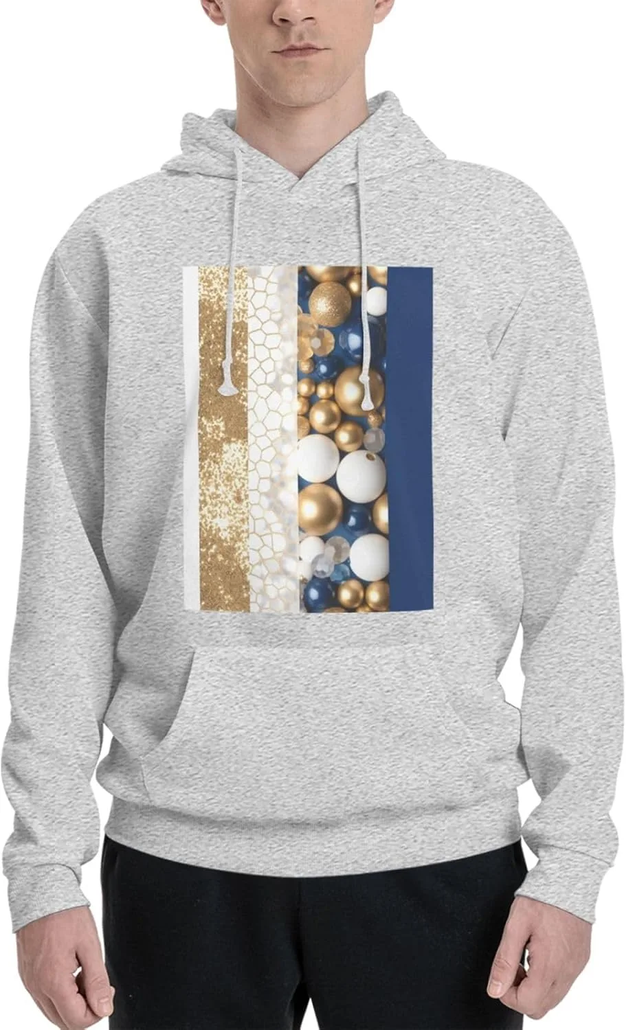 

Мужская флисовая толстовка с капюшоном, цвета gold, blue, white LKWSCGHM