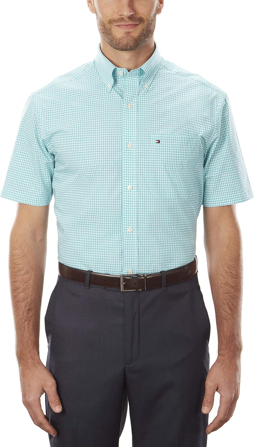 

Рубашка Tommy Hilfiger с коротким рукавом и застежкой на пуговицы, Turquoise