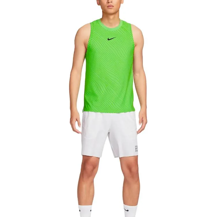 Мужская майка Dri-FIT Adv Tank Top Court Slam Nike, ярко-зеленый/черный — фото 4