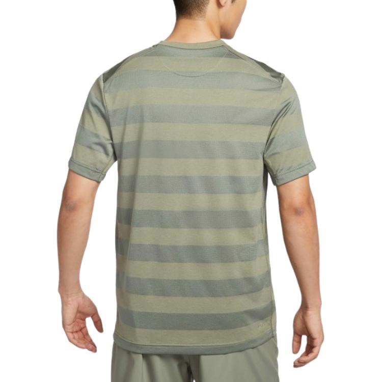 Мужская майка Dri FIT для фитнеса с короткими рукавами Nike, зеленый — фото 3