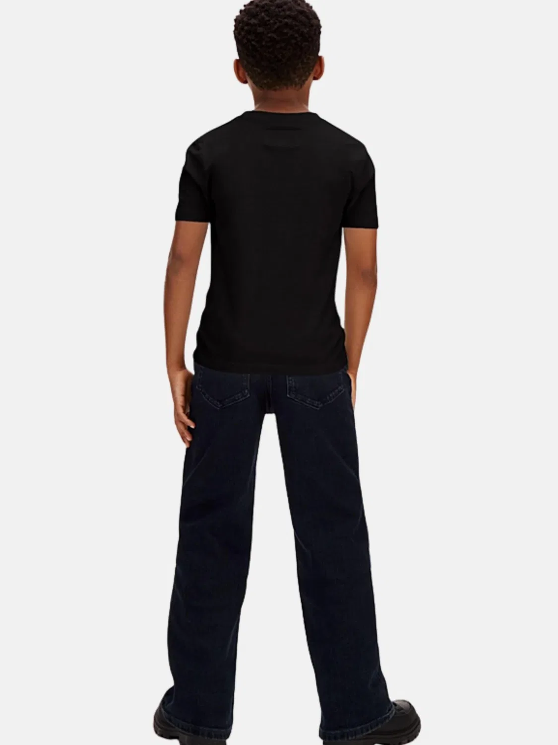 Детская футболка Calvin Klein Kids Jeans черного цвета — фото 3