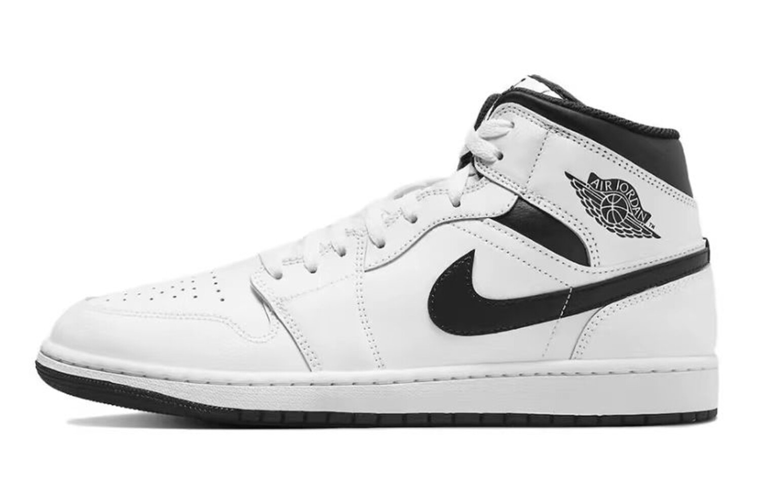 Кроссовки Air Jordan 1 Vintage Basketball Shoes Men High-top White/black/pink, черный — фото 4