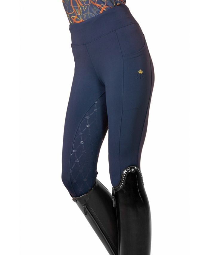 

Леггинсы Royal для верховой езды с полной хваткой в лошадином стиле Royal Equestrian Collection, синий