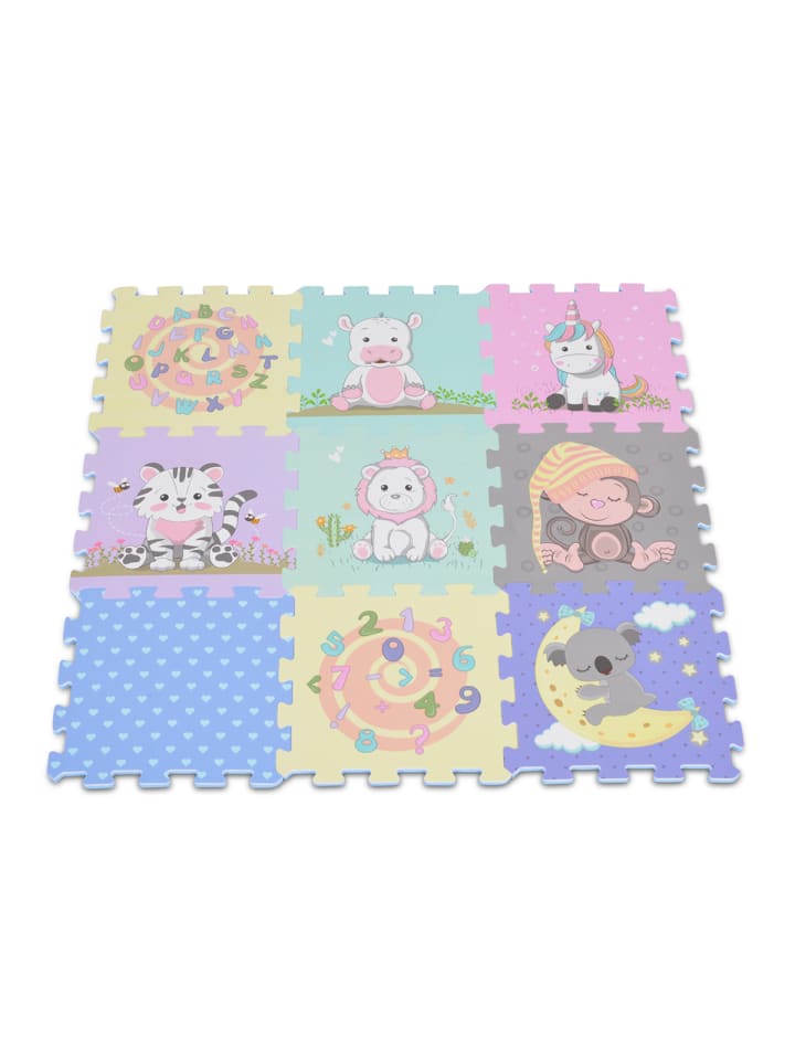 

Moni Коврик-пазл из 9 частей, розовый