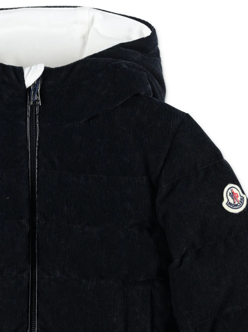 Пуховик Cainan с вышитым логотипом Moncler Enfant, черный — фото 3
