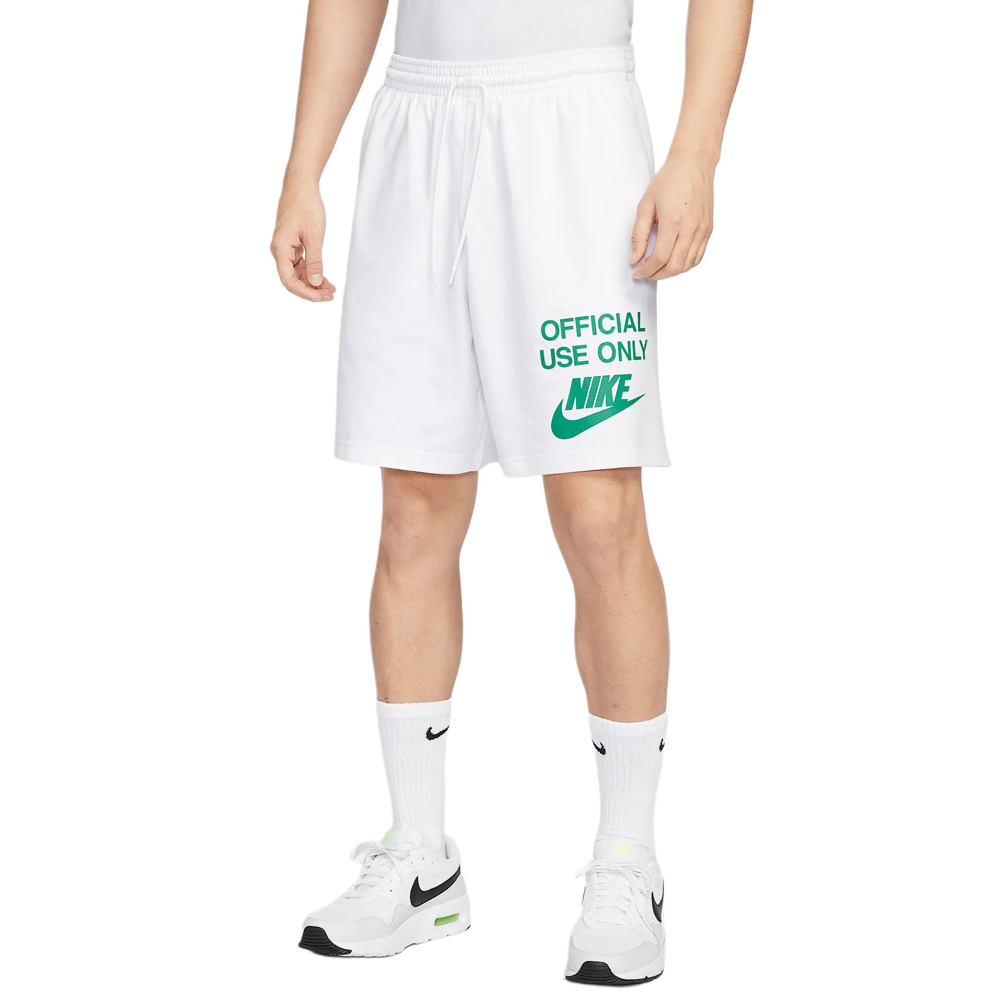 Nike Спортивные шорты Club мужские белый/Stadium Green