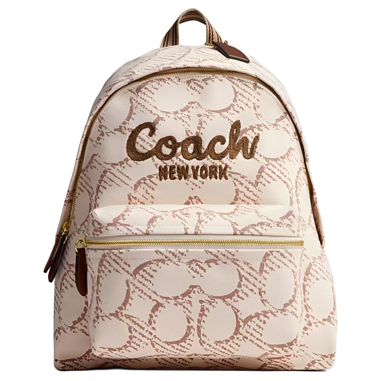 

Большой женский рюкзак из ткани карго натуральный COACH