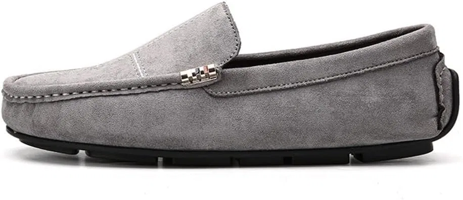 Лоферы кожаные и замшевые Men's Leather and Suede Driving Loafers, Grey DHFIRUFSHLO — фото 3