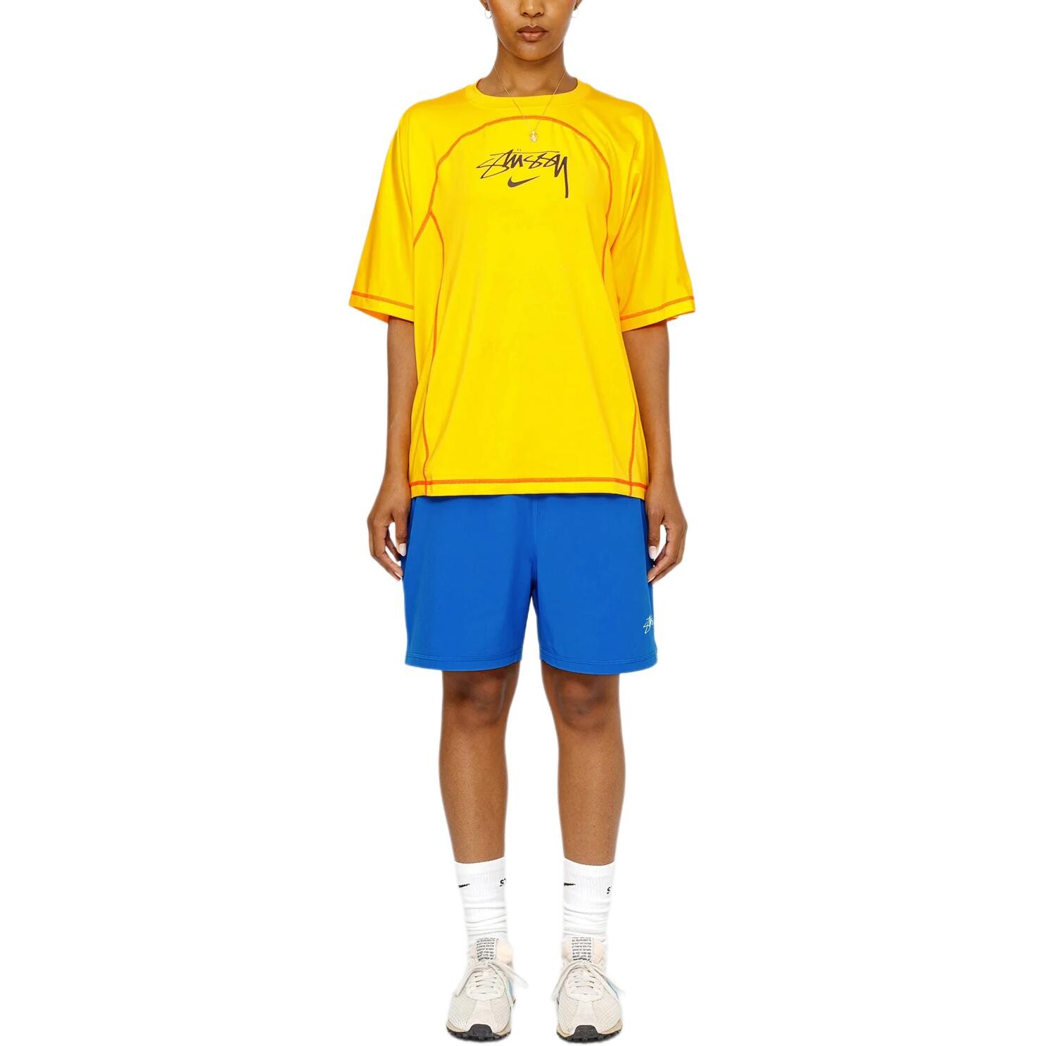 Stussy Повседневные шорты унисекс синего цвета Nike, синий — фото 3